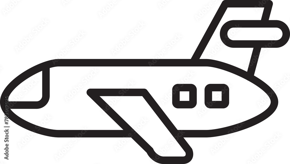 Plane Side View Icon Plane Side View Icon