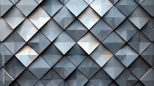 Geometric Textures: A 3D vector illustration of a diamond pattern in a seamless texture