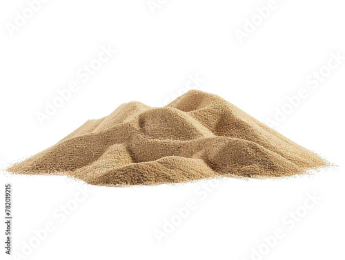 The sand scattering isolated on white background