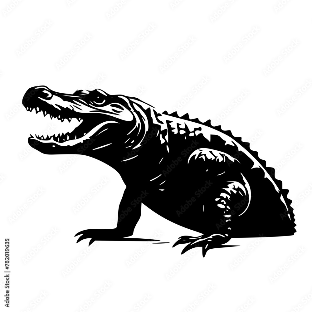 Fototapeta premium Alligator SVG Bundle, Reptile svg, Alligator dxf, Alligator png, Alligator eps, Alligator vector, Alligator cut files, Wildlife Animal svg, Alligator Svg, Crocodile SVG, Alligator Clipart, Crocodile C