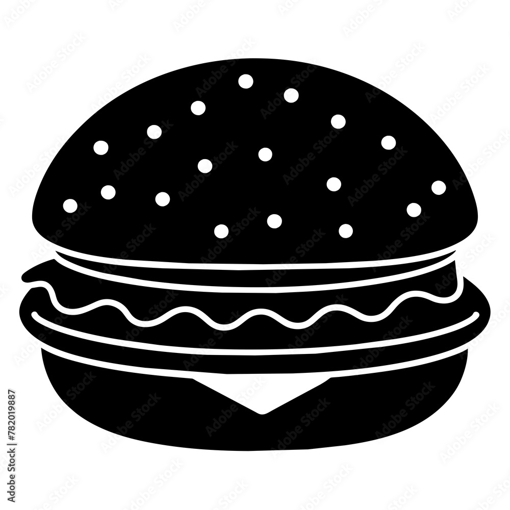 burger On white background -vector illustration burger On white background -vector illustration