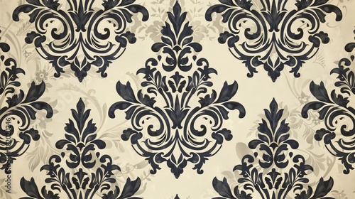 Vintage Patterns: A vector illustration of a damask pattern