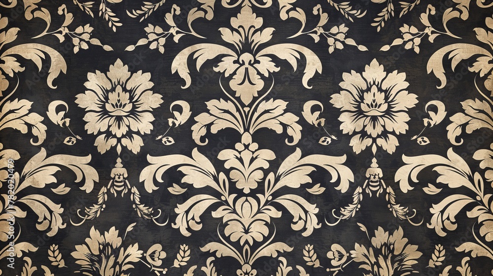 Vintage Patterns: A vector illustration of an ornate floral pattern