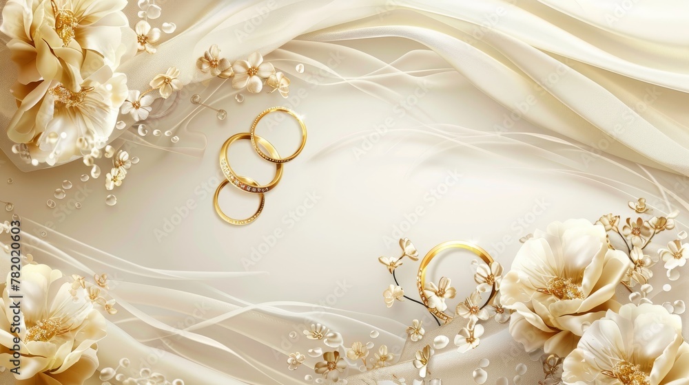 Wedding Borders: A vector border design featuring interlocking wedding rings Wedding Borders: A vector border design featuring interlocking wedding rings