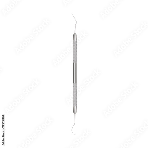 Dental explorer scaler for teeth. High quality vector illustration. Made with gradient mesh. For your business project, web, mobile apps