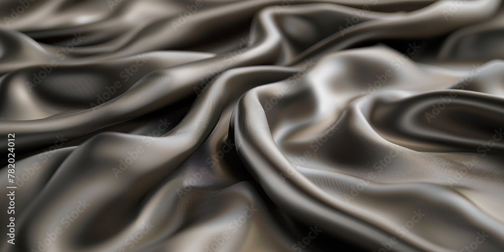 Luxe Textile Design of Smooth Gray Silk, Refined Gray Silk Fabric Texture with Elegant Sheen Luxe Textile Design of Smooth Gray Silk, Refined Gray Silk Fabric Texture with Elegant Sheen