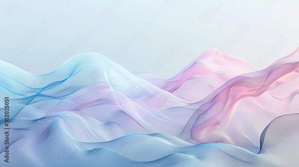 Obraz premium Soft pastel colors in a foggy wind abstract background. 3D rendering. AI Image