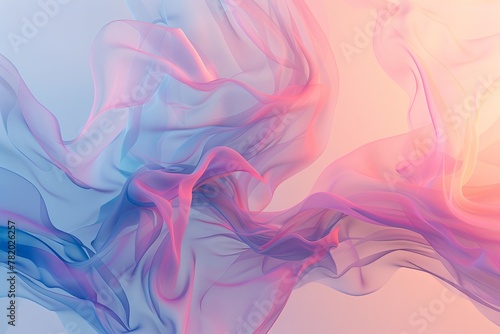 3D render of minimalist abstract background with foggy wind and 4M colors. AI Image