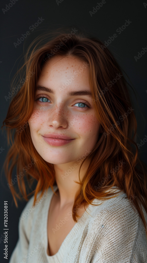 Young woman caucasian close up portrait Young woman caucasian close up portrait