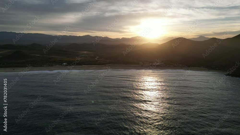 Baja California sur Pacific ocean coast aerial view Baja California sur Pacific ocean coast aerial view