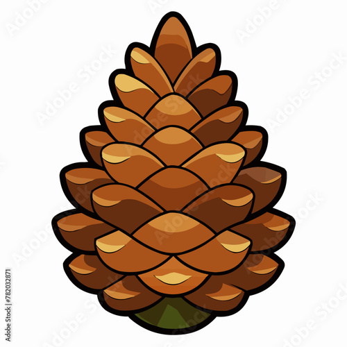 vector illustration of pine cones