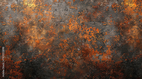 A grunge metal texture with rusted patina and corroded surface. Generative AI.