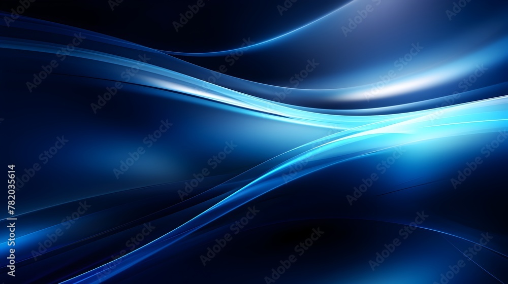 Naklejka premium Captivating Futuristic Lighting Displays in Mesmerizing Blue Abstract Background