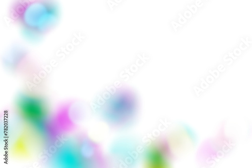 Dynamic lens flare and rainbow prism effect on transparent background. Colorful, blurred lights. Holographic reflection. Abstract, multicolor overlay effect. Color gradient, y2k style. 3D render.