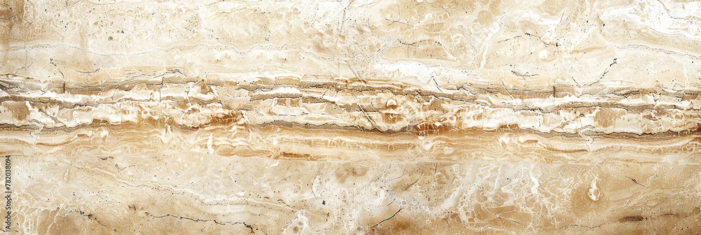 Fototapeta premium Travertine Texture Background, Beige Marble Surface, Polished Granite Floor, Natural Travertine