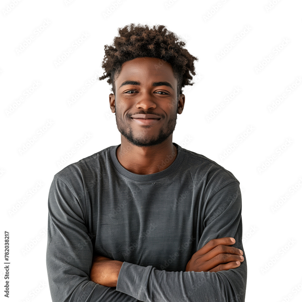 Confident Young Man Smiling With Arms Crossed Confident Young Man Smiling With Arms Crossed