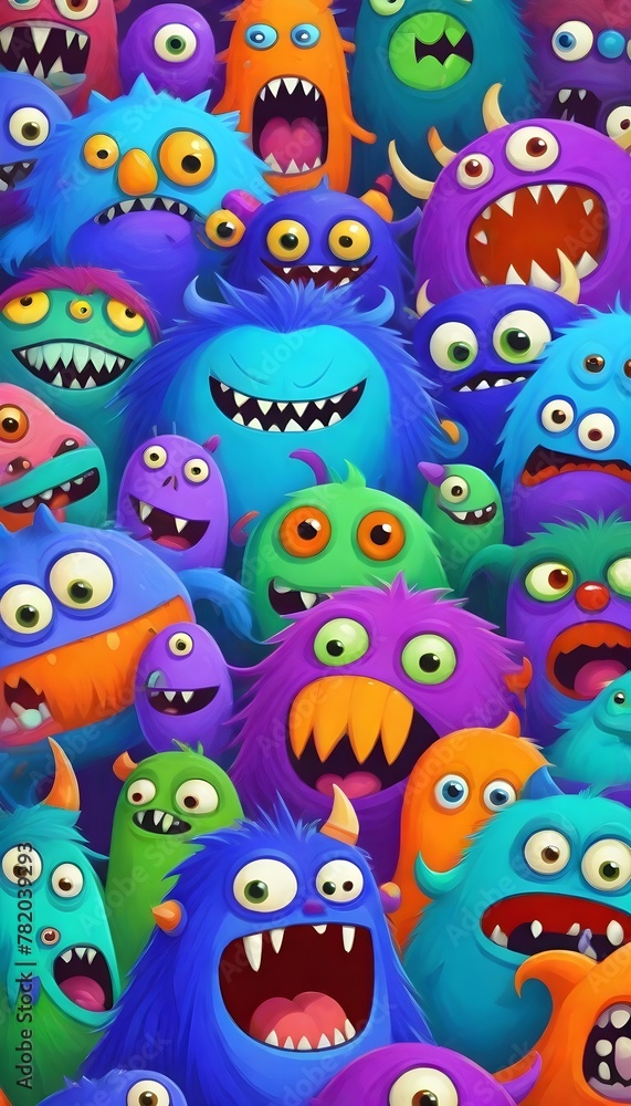 Monster Gathering: A Kaleidoscope of Colorful Creatures Monster Gathering: A Kaleidoscope of Colorful Creatures