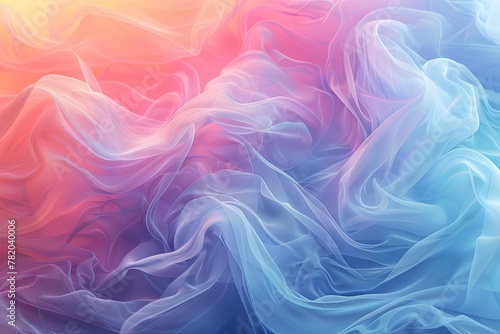 Minimalist abstract background with foggy wind  featuring a 1000-color blend. 3D rendering. AI Image