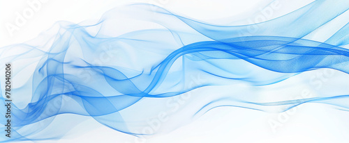 abstract blue waves on white background