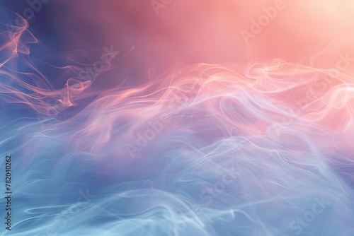 Minimalist abstract background with foggy wind, featuring a dual-color blend. 3D rendering. AI Image