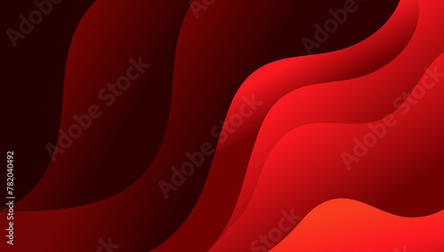 Abstract red background with waves, red abstract background