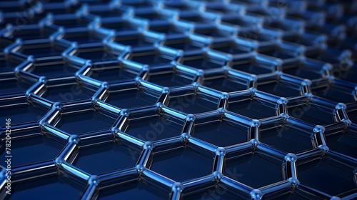 Futuristic Hexagonal Nanostructure Abstract Background
