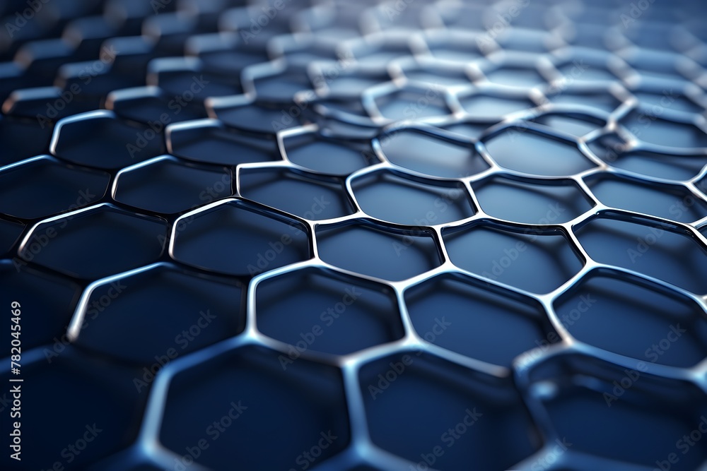 Intricate 3D Graphene Molecular Grid - Futuristic Nanotechnology Background Intricate 3D Graphene Molecular Grid - Futuristic Nanotechnology Background