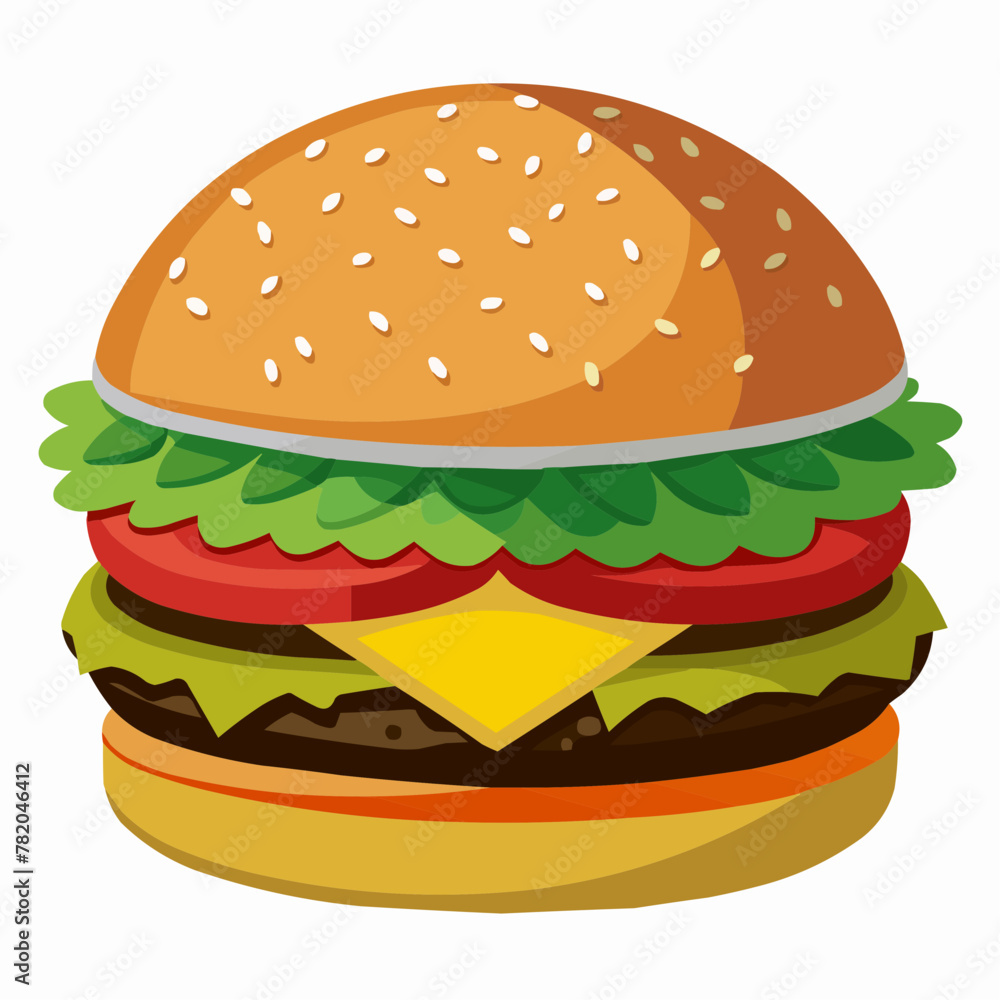 hamburger on white background hamburger on white background
