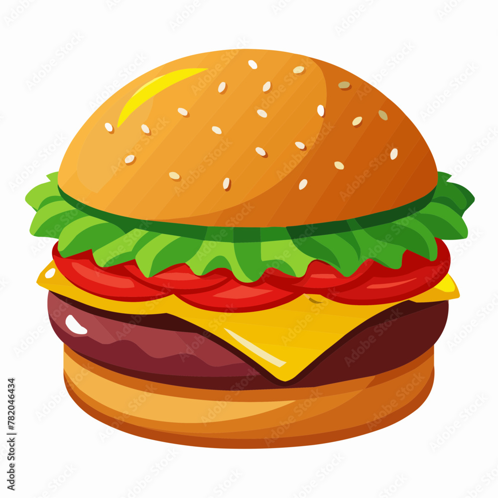 hamburger on white background hamburger on white background