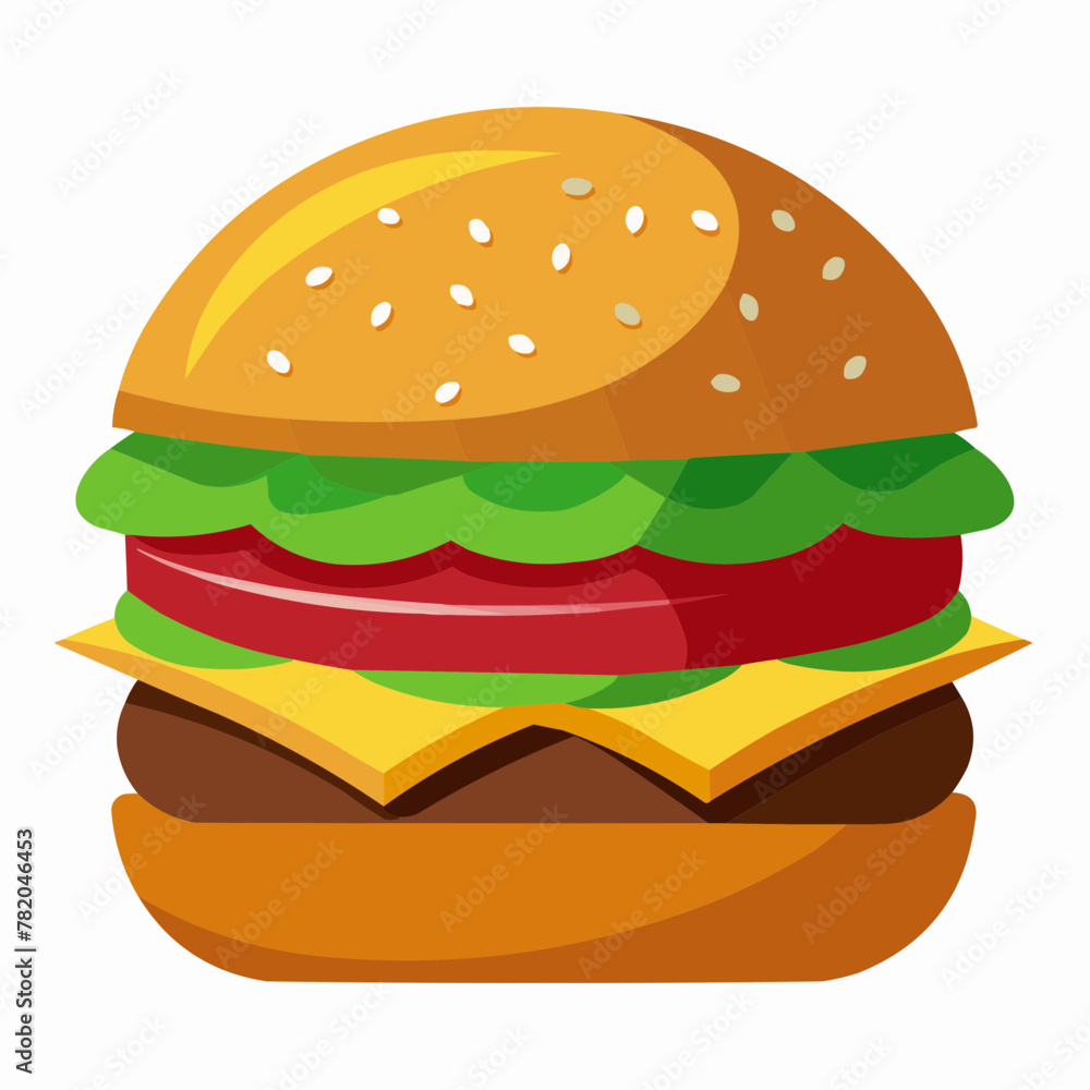 hamburger on white background hamburger on white background