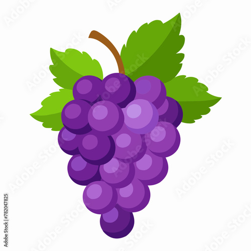 grapes isolated on white