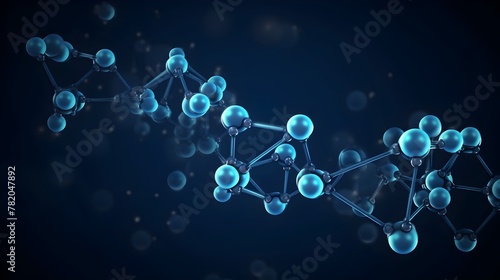 Molecular Structure with Connected Spherical Particles - Futuristic Digital of Chemical and Medical Concept
