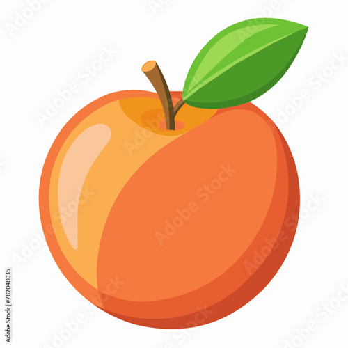 illustration of an peach fruit
