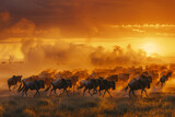 Witness the unseen drama of migration, as thousands of creatures embark on an epic journey across the savanna, driven by an unseen force that binds them to the rhythms of the earth