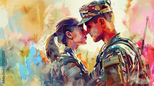 Military Spouse Appreciation Day concept. USA holiday background