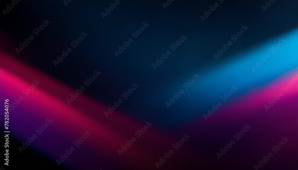 Neon blur glow. ultraviolet radiance soft texture on dark black abstract empty space background. Color light overlay. Copy space.