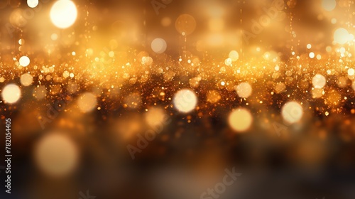 lights grunge background gold glitter generative ai