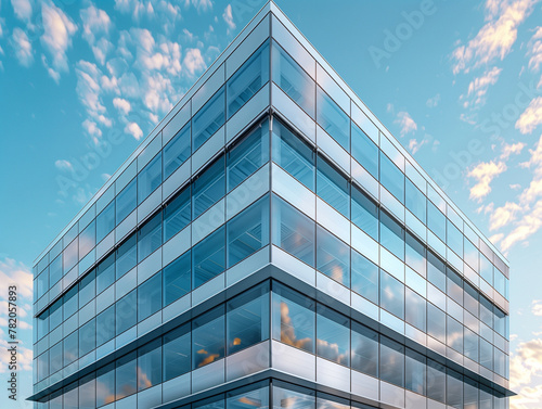 Corporate Horizon: Modern Logistics Center Under Blue Skies