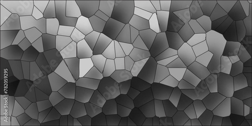 3D abstract broken glass quartz vonoroi diagram background. papercut design geometric retro tiles  pattern vintage vector background.