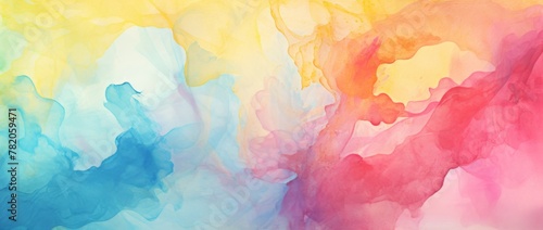 Hand-painted, watercolor backgrounds in bright modern colors photo