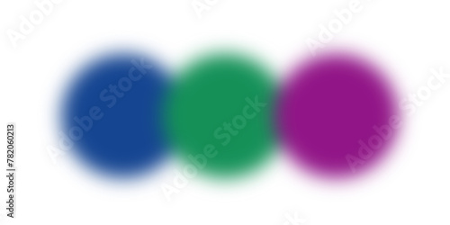 Multicolored blurry circles background in green, purple and blue for design, covers, advertising, templates, banners and posters