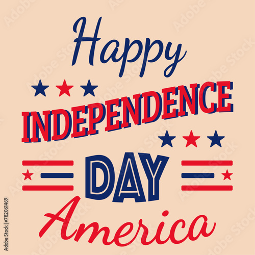 4 of july happy independence day vector illustration design