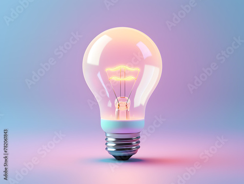 Glowing light bulb isolated on background