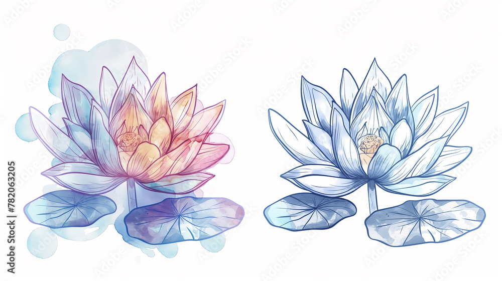 lotus on a white background , graphics lotus on a white background , graphics