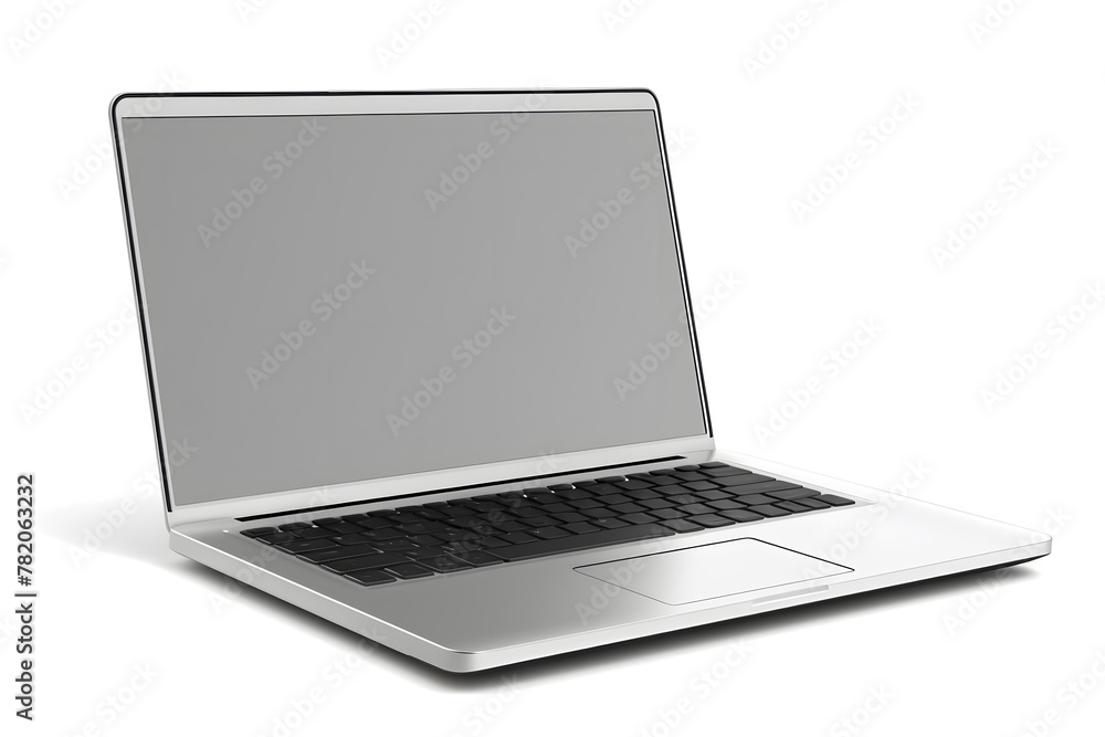 Laptop with empty screen mock up isolated on white background Laptop with empty screen mock up isolated on white background