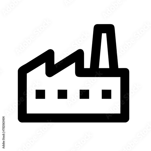 Factory icon vector graphics element silhouette sign symbol illustration on a Transparent Background