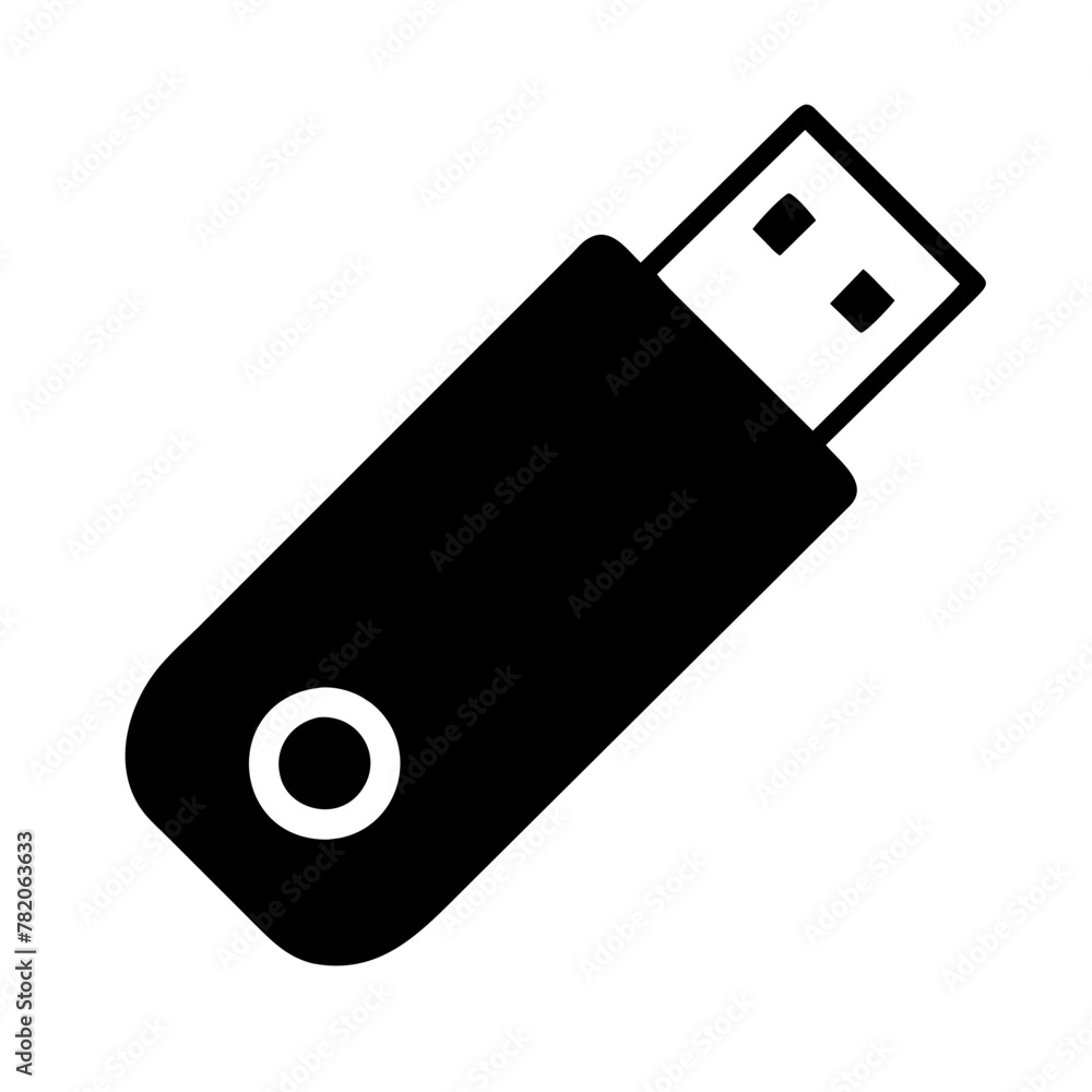 USB Drive icon vector graphics element silhouette sign symbol illustration on a isolated Background USB Drive icon vector graphics element silhouette sign symbol illustration on a isolated Background