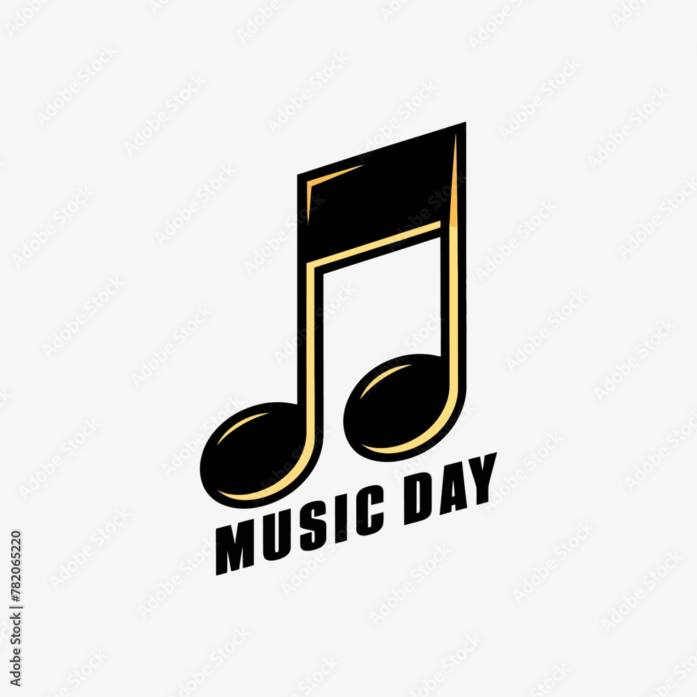 music day logo vector and t shirt design music day logo vector and t shirt design