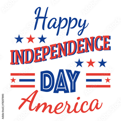 4 of july happy independence day vector illustration design