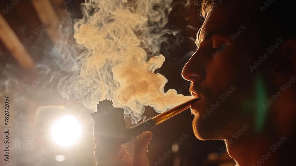 Fototapeta premium People smoke cannabis with smoke for entertainment usage